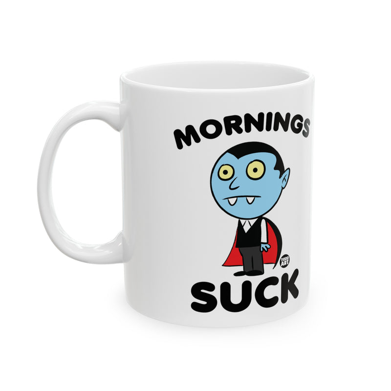 Load image into Gallery viewer, Mornings Sucks Dracula 11oz Mug
