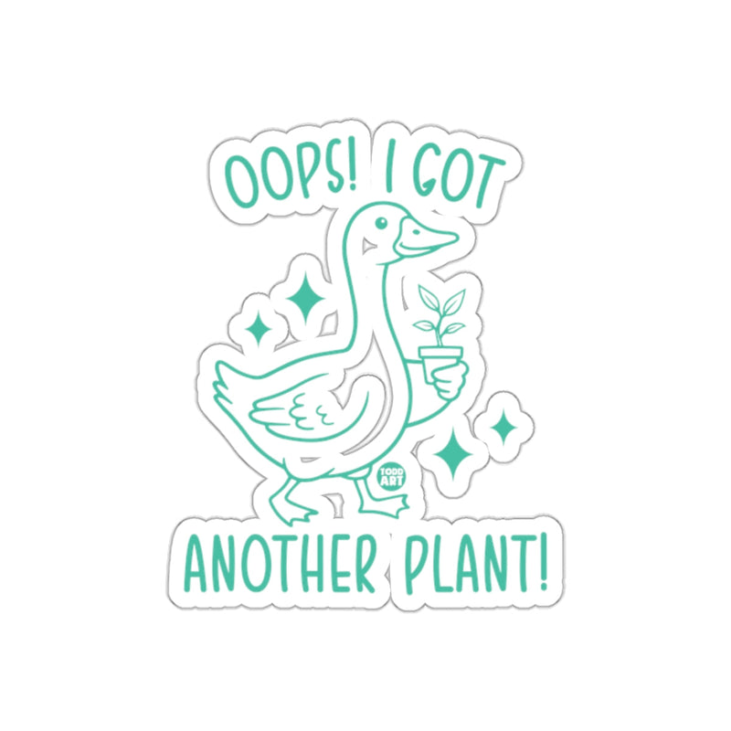 Load image into Gallery viewer, Oops I Got Another Plant Funny Duck Illustration sticker
