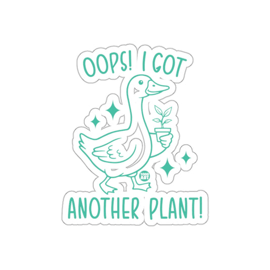 Oops I Got Another Plant Funny Duck Illustration sticker