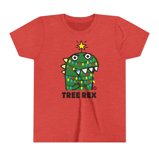 Tree Rex Kids Christmas Tee, Dinosaur Xmas Tree Children's Shirt, Funny Xmas Tee Kids