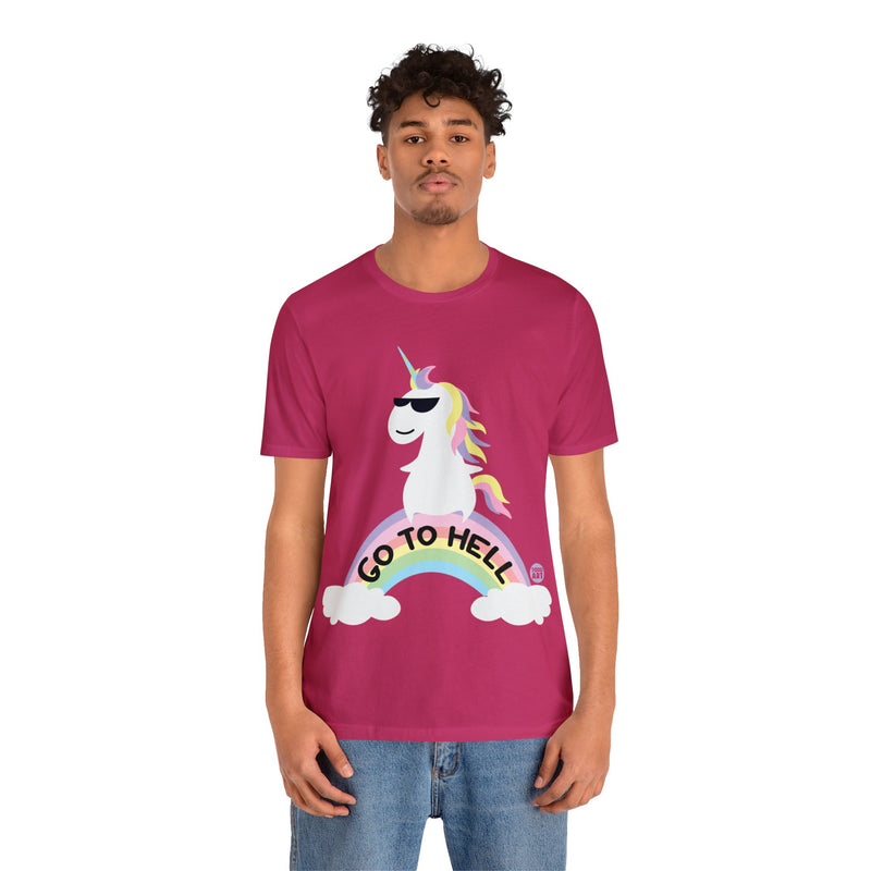Load image into Gallery viewer, Go to hell Unicorn Tshirt, Elmo Shirt Funny, Retro Tees, Elmo T-shirt Adult
