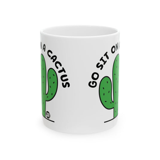 Go Sit on Cactus Mug, Funny Baker Mug, Baker Mug Adult Humor