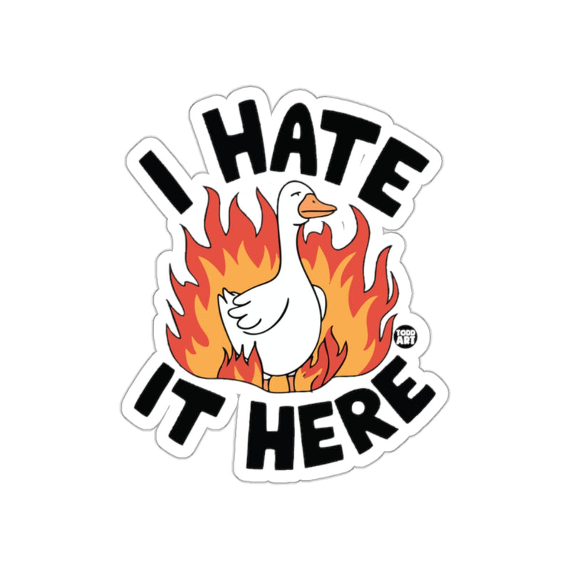 Load image into Gallery viewer, I Hate It Here Duck Surrounded By Flames product

