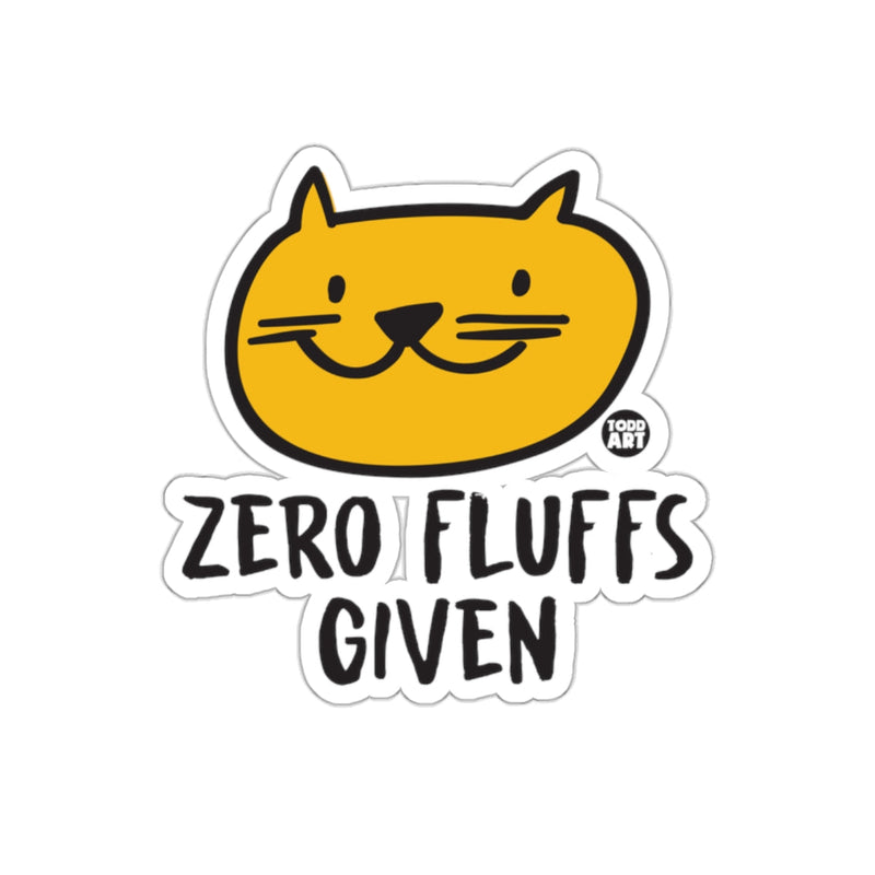 Load image into Gallery viewer, Zero Fluffs Given Cat Graphic Design sticker
