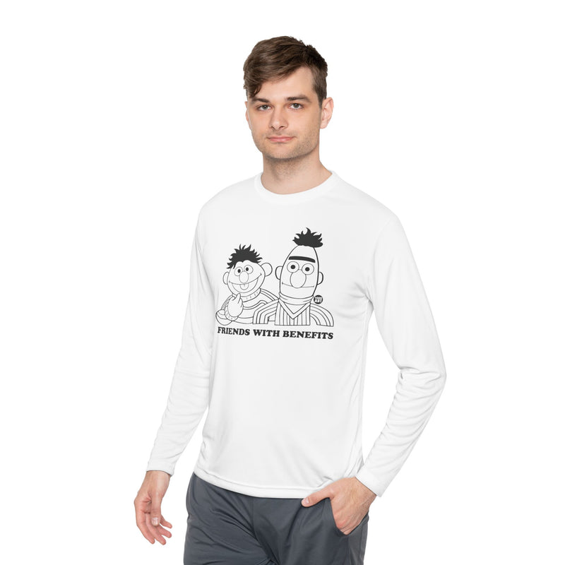 Load image into Gallery viewer, Friends with Benefits Long Sleeve Tee, Funny Friends Lightweight Long Sleeve Tee
