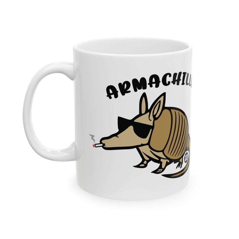 Load image into Gallery viewer, Armachillo Mug, Funny Armadillo Pun Mug, Adult Humor Armadillo Mug
