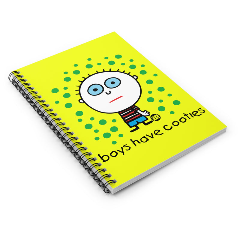 Load image into Gallery viewer, Boys Have Cooties Notebook Spiral Notebook - Ruled Line
