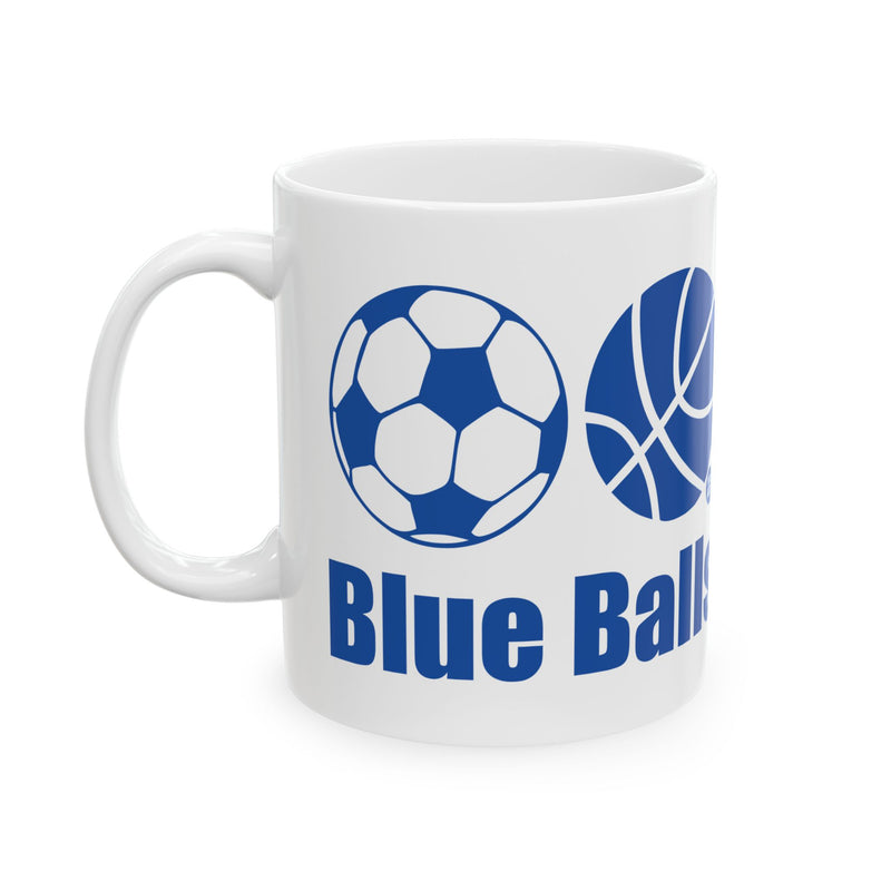 Load image into Gallery viewer, Blue Balls Sports Balls Coffee Mug, Funny Blue Balls Mug
