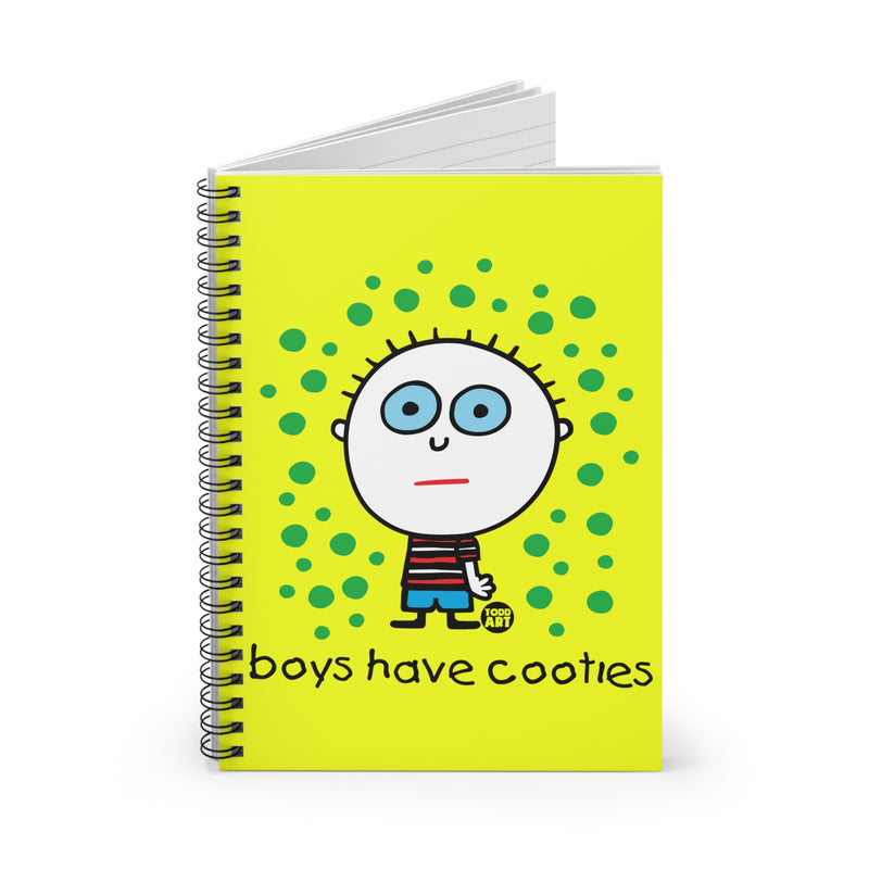 Load image into Gallery viewer, Boys Have Cooties Notebook Spiral Notebook - Ruled Line
