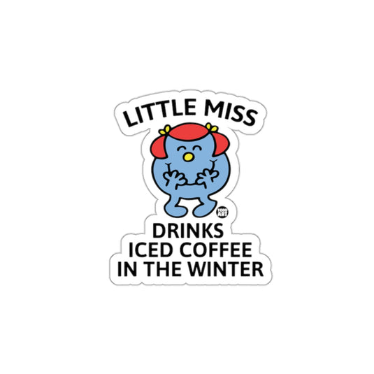 Little Miss Drinks Iced Coffee In The Winter product