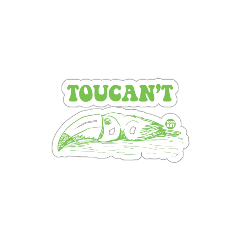 Load image into Gallery viewer, Green and White Toucan't Design Sticker Product
