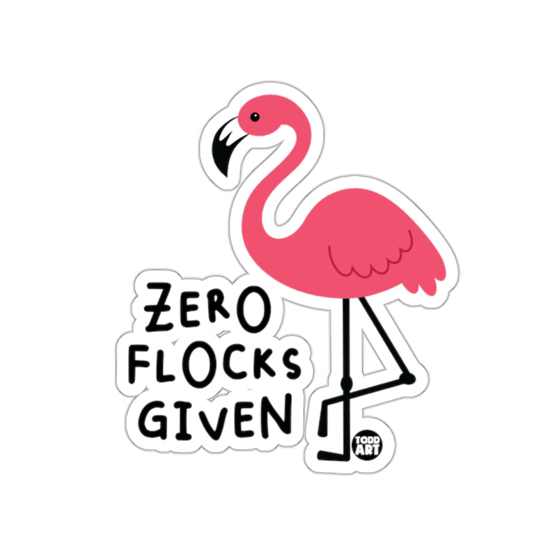 Load image into Gallery viewer, Zero Flocks Given Flamingo Sticker Fun and Sassy
