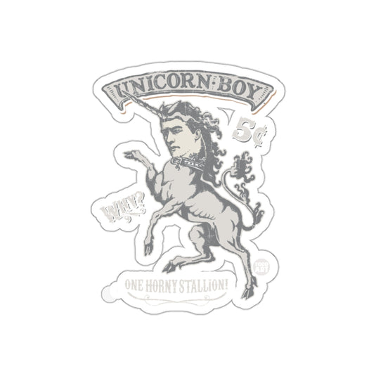 Unicorn Boy One Horny Stallion Sticker