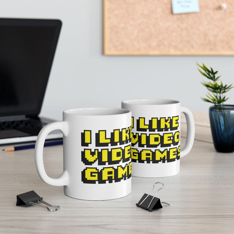 Load image into Gallery viewer, I Like Video Games Pixel Art Design Coffee Mug
