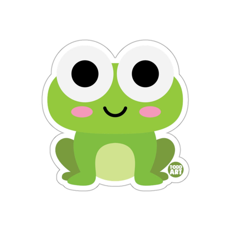 Load image into Gallery viewer, Cute Frog with Big Eyes by Todd Art sticker
