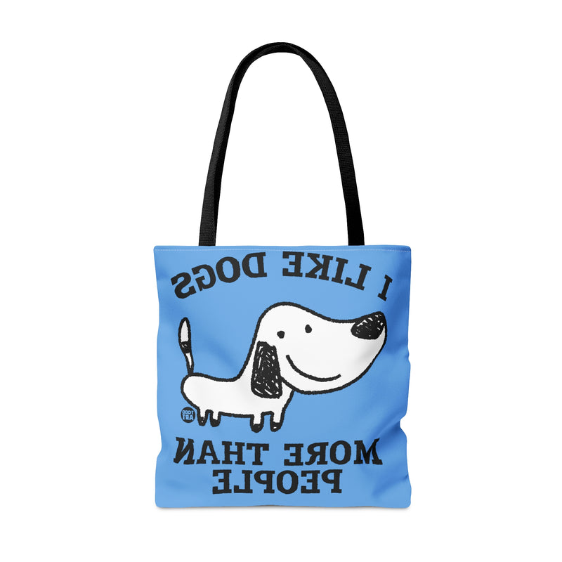 Load image into Gallery viewer, Like Dogs More Than People Tote Bag, Cute Dog Totes, Dog Mom Bag, New Dog Owner Gift, Dog Rescue Tote
