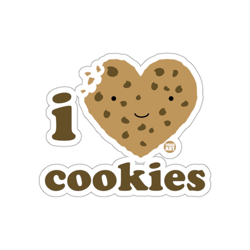 Load image into Gallery viewer, I Love Cookies Cute Heart Cookie Sticker
