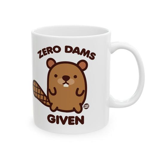 Zero Dams Beaver Mug, Funny Mugs for Him, Sarcastic Mens Mug, Funny Coffee Mug Men