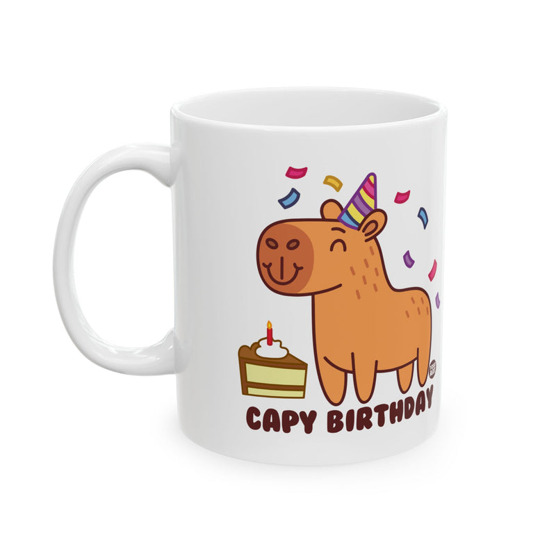 Load image into Gallery viewer, Capy Birthday Coffee Mug, Cute Capybara Birthday Mug, Funny Birthday Mug Gift
