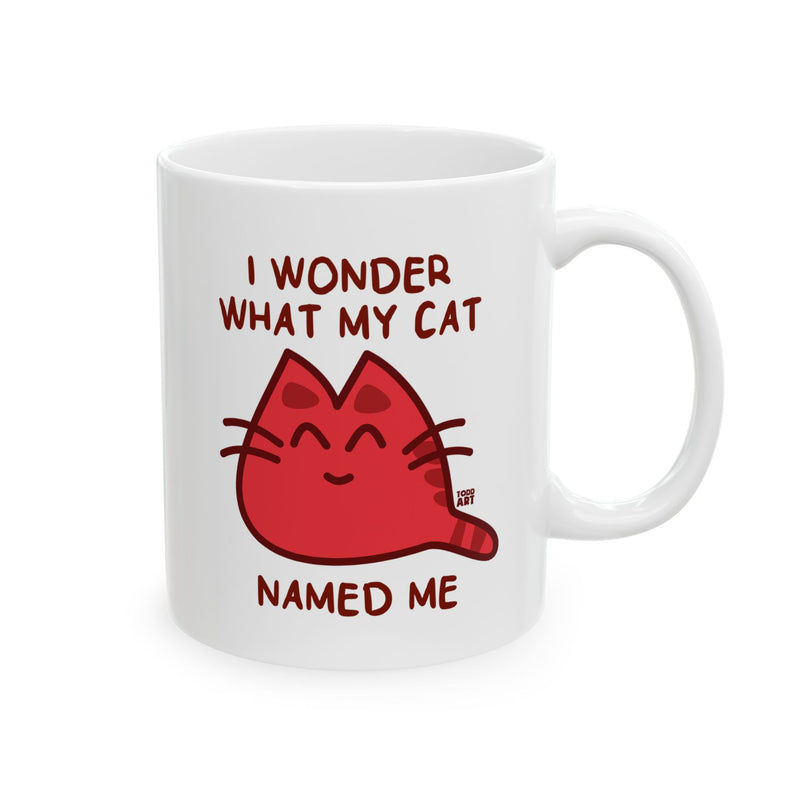 Load image into Gallery viewer, Wonder What My Cat Named Me Mug
