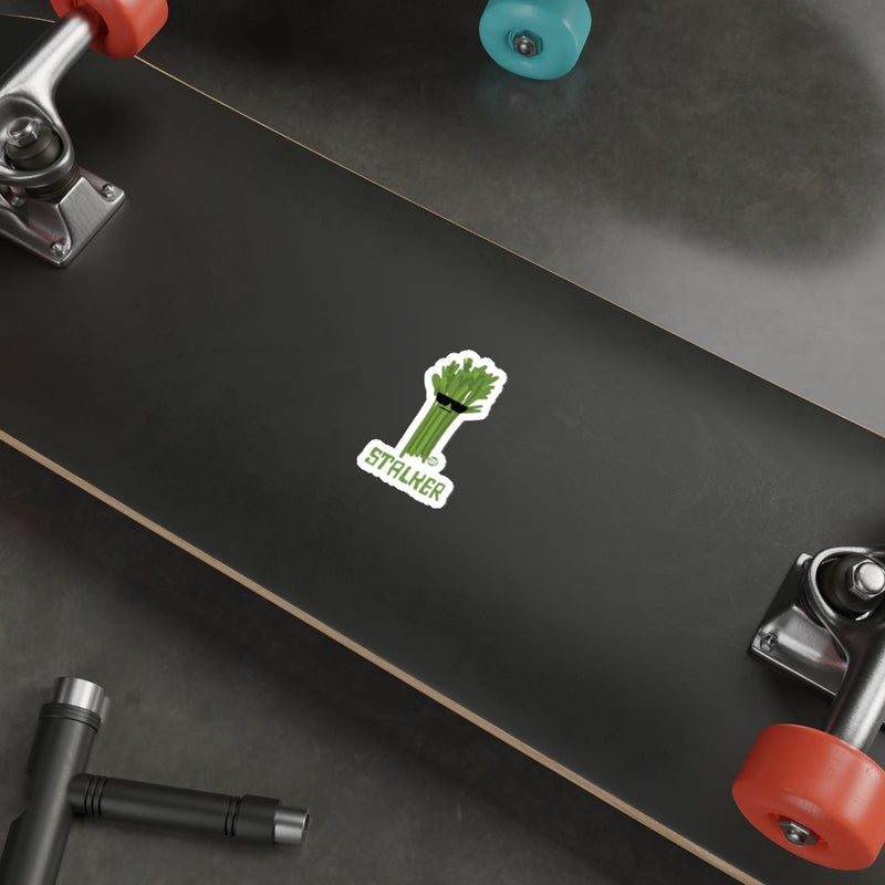 Load image into Gallery viewer, Funny Stalker Celery Vegetable Skateboard Sticker
