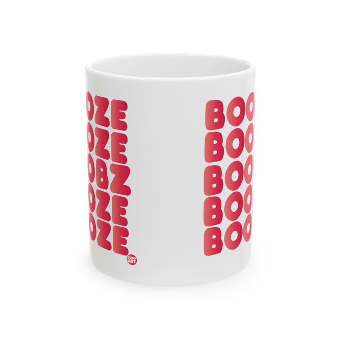 Booze Boobz Coffee Mug, Funny Booze Mug