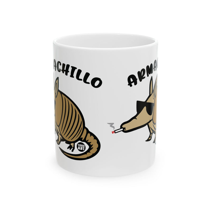 Load image into Gallery viewer, Armachillo Mug, Funny Armadillo Pun Mug, Adult Humor Armadillo Mug
