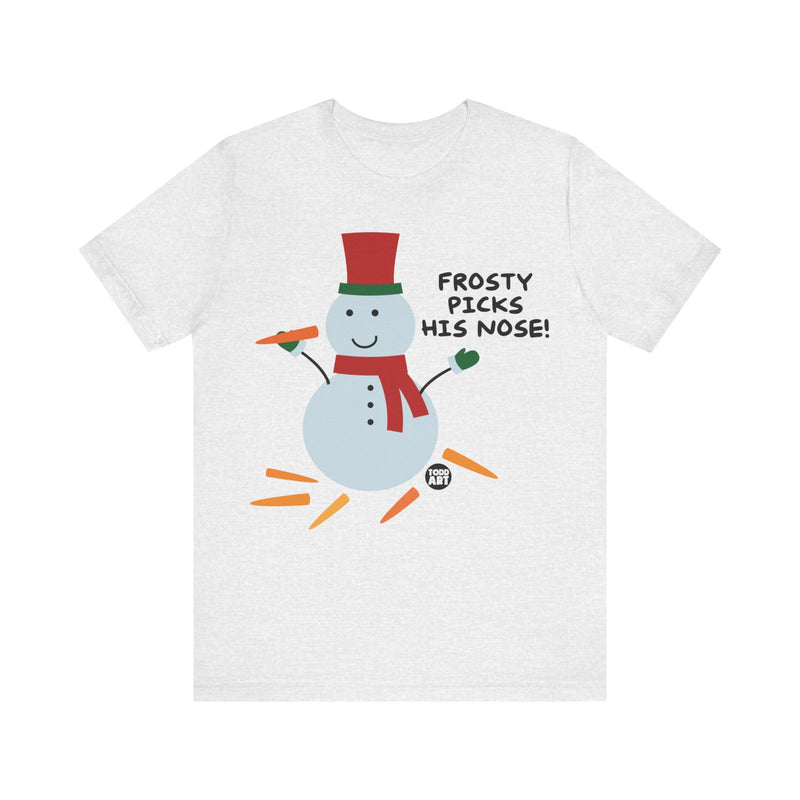 Load image into Gallery viewer, Frosty Picks Nose Tee, Adult Humor Christmas Shirt, Funny Santa Xmas Tees
