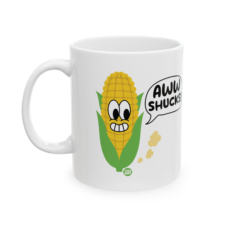 Load image into Gallery viewer, Aww Shucks Corn Fart Mug, Funny Corn Cob Mug, Corn Cob Pun Mug
