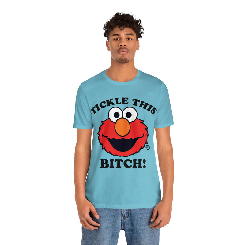 Load image into Gallery viewer, Tickle This Elmo Parody Unisex Tee, Adult Humor Tee, Cartoon Tee Adult
