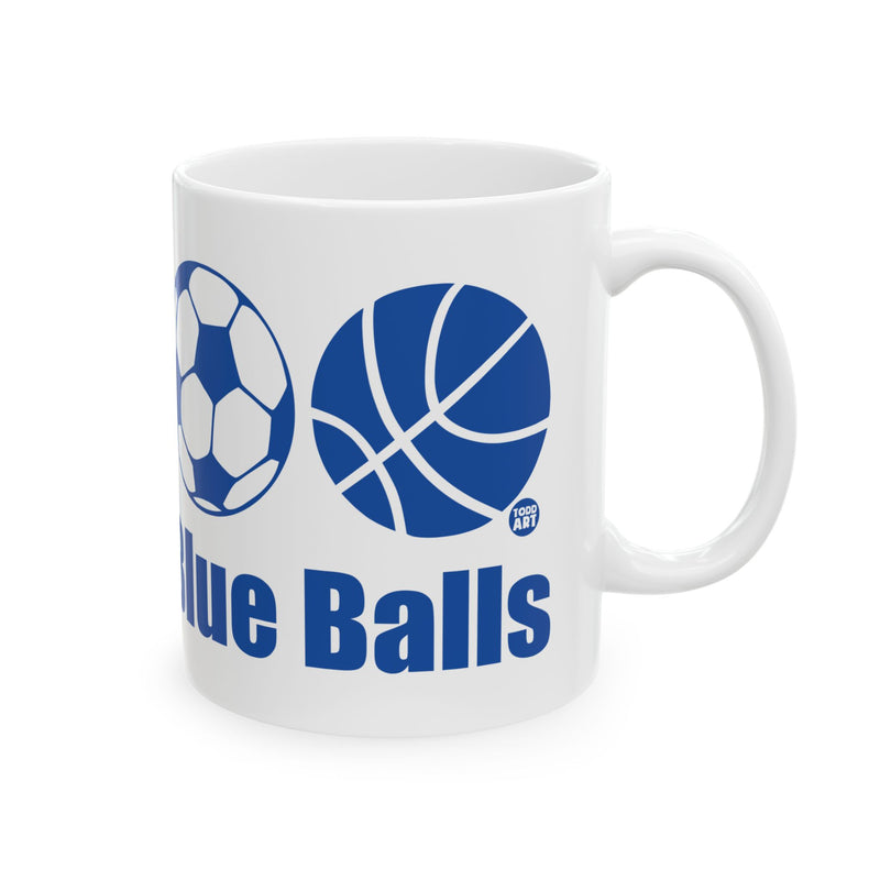 Load image into Gallery viewer, Blue Balls Sports Balls Coffee Mug, Funny Blue Balls Mug
