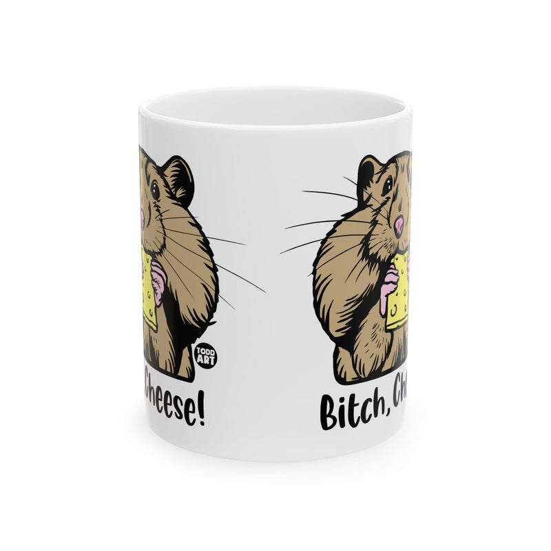 Load image into Gallery viewer, Bitch Cheese Hamster Mug, Funny Hamster Mug, Adult Humor Coffee Mug
