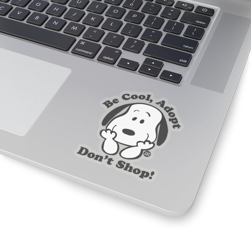 Load image into Gallery viewer, Be Cool Adopt Vinyl Stickers, Cute Dog Stickers, Dog Laptop Stickers, Dog Water Bottle Sticker, Dog Rescue Support Stic
