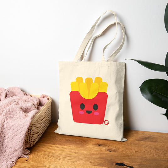 Burger and Fries Cotton Canvas Tote Bag