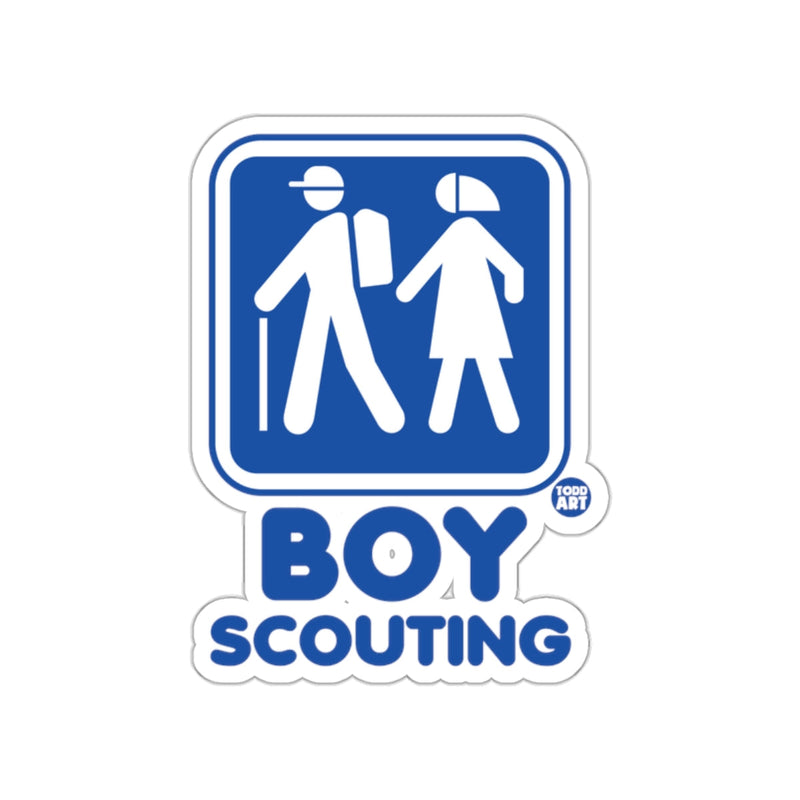 Load image into Gallery viewer, Boy Scouting Retro Style Hiking Badge Sticker
