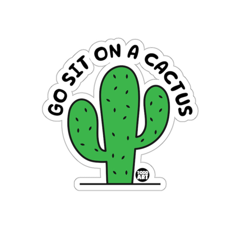 Load image into Gallery viewer, Go Sit On A Cactus Decorative Sticker Fun Art
