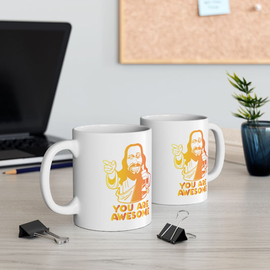 You Are Awesome Jesus Image Coffee Mug Set