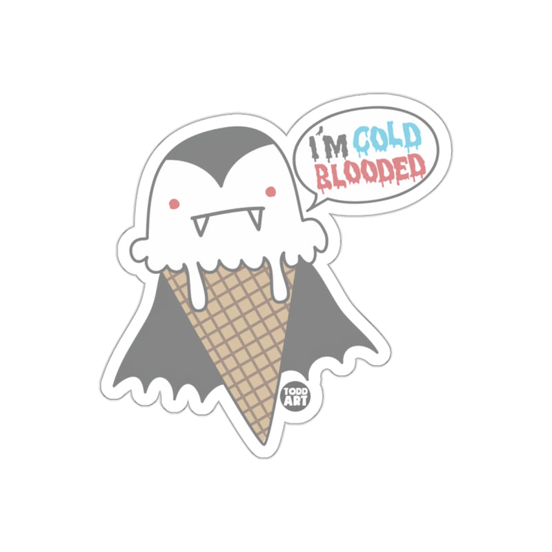 Load image into Gallery viewer, Ice Cream Vampire I'm Cold Blooded Sticker
