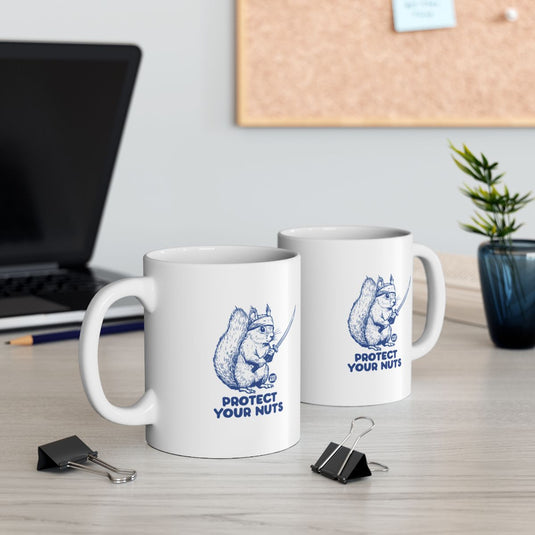 Protect Your Nuts Squirrel Mug for Fun Coffee Lovers