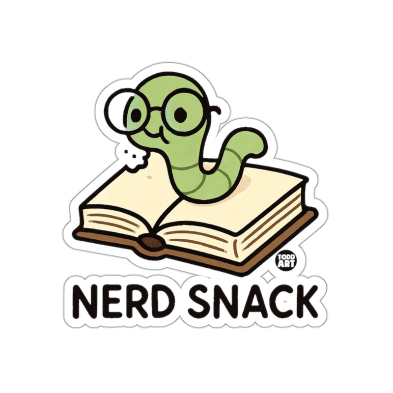 Load image into Gallery viewer, Nerd Snack Reading Bookworm Sticker
