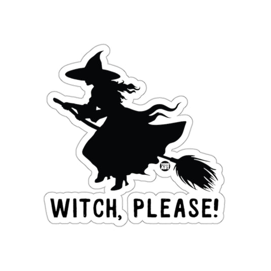 Witch Please Flying Witch Sticker For Halloween Fun