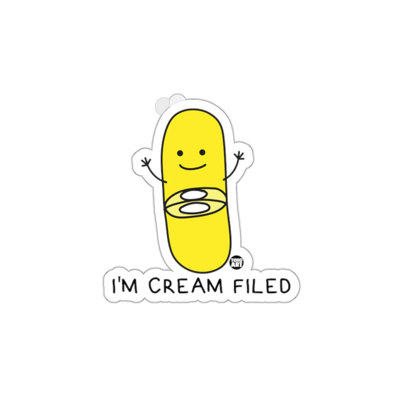 Load image into Gallery viewer, I'm Cream Filed Sticker Funny Cartoon Design
