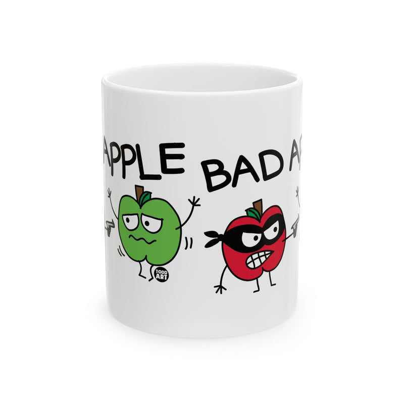 Load image into Gallery viewer, Bad Apple Coffee Mug, Bad Apple Pun Mug, Funny Apple Coffee Mug
