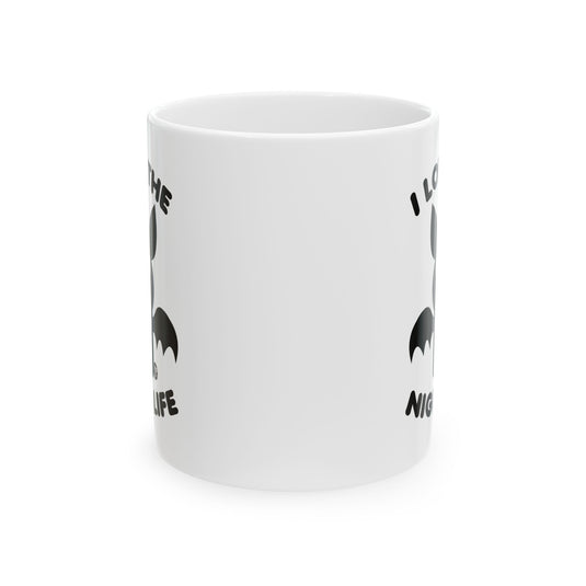 I Love Night Life Bat Mug