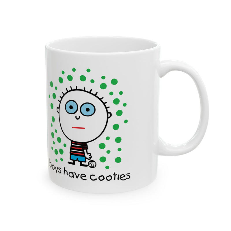 Load image into Gallery viewer, Boys Have Cooties Coffee Mug, Funny Boys Are Stupid Mug
