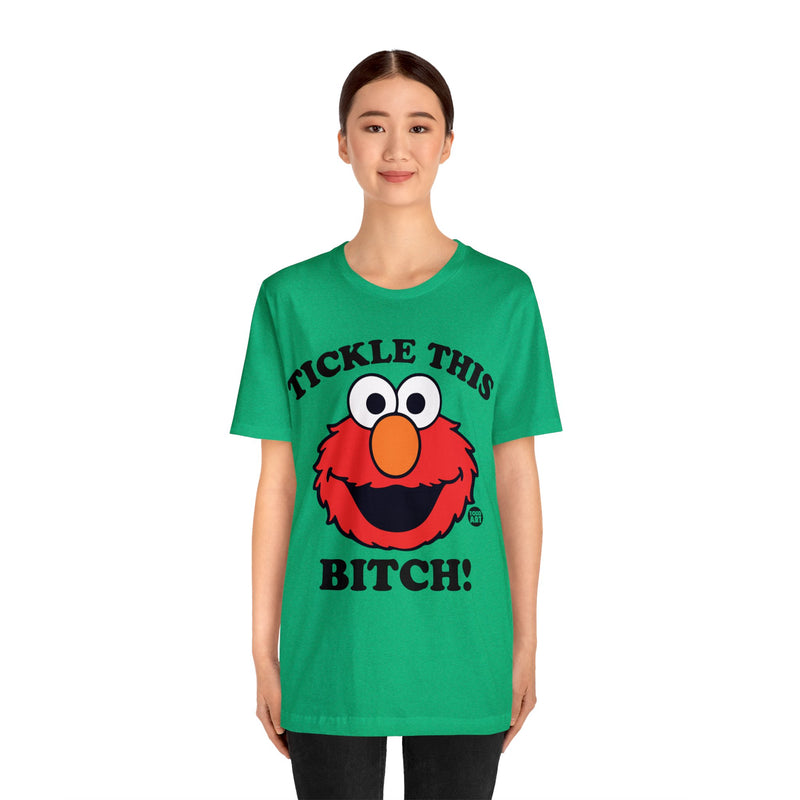 Load image into Gallery viewer, Tickle This Elmo Parody Unisex Tee, Adult Humor Tee, Cartoon Tee Adult
