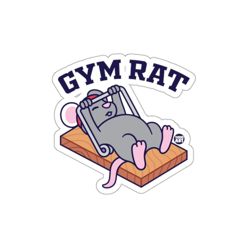 Load image into Gallery viewer, Cute Gym Rat Lifting Weights Vinyl Sticker
