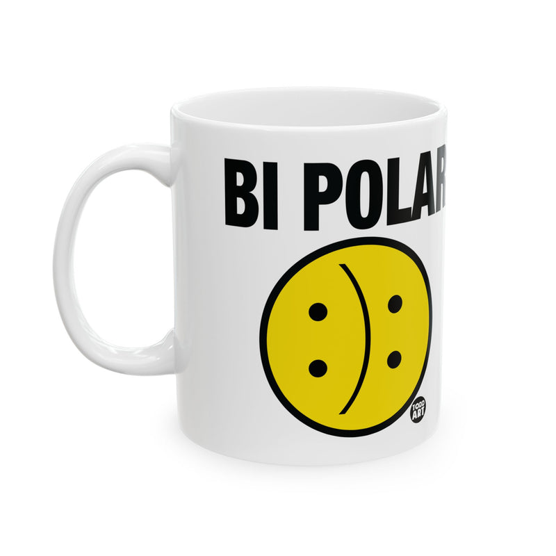 Load image into Gallery viewer, Bipolar Smiley Coffee Mug, Funny Bipolar Mug
