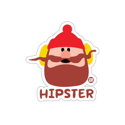 Hipster Character with Beard and Hat Illustrated sticker
