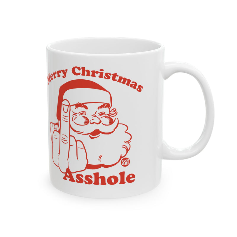 Load image into Gallery viewer, Merry Christmas Asshole Mug, Baker Mug Adult Humor
